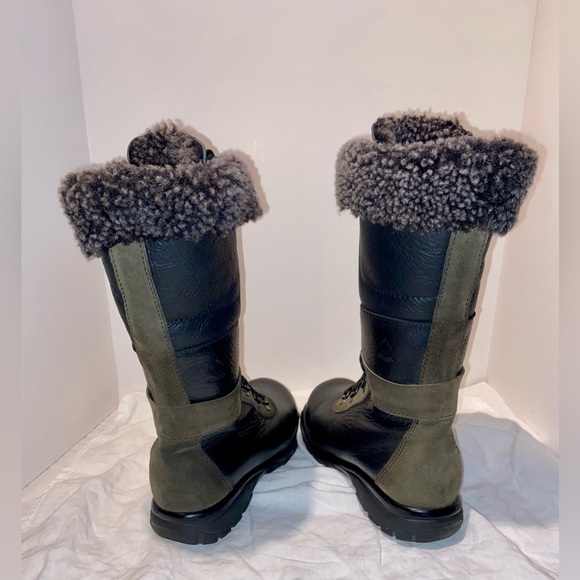 Women’s MARTINO Canadian leather suede and shearling lined winter boots Sz 7W - Picture 14 of 16
